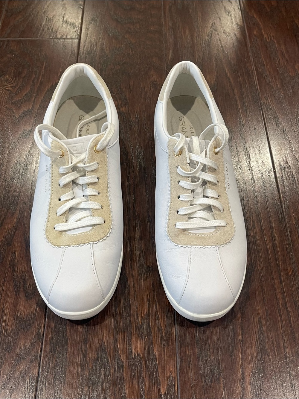 Cole Haan GrandPro Shoes Women Size 9.5B White Leather Low Top Sneaker